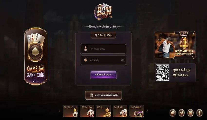 Giao diện ấn tượng tại Bomwin